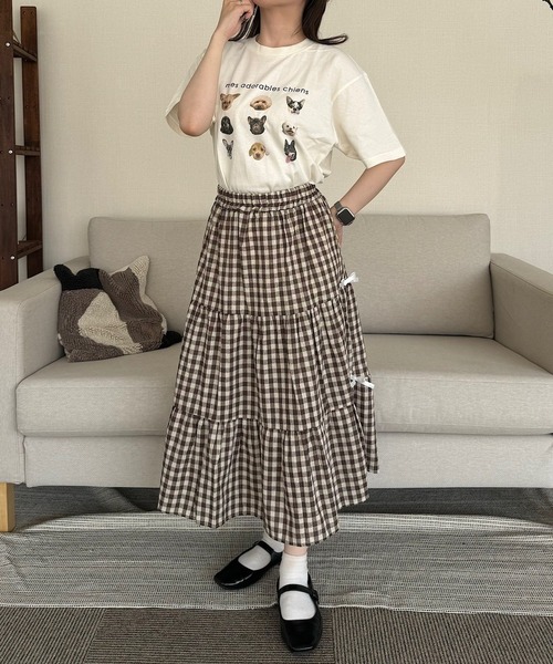 boemy（ボエミー）の「DOGプリント半袖Tシャツ（Tシャツ/カットソー・レディース・アイボリー・SMALL）」の11枚目の写真