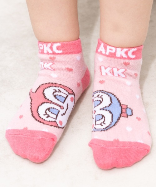 ANPANMAN KIDS COLLECTION(アンパンマンキッズコレクション)の「ひょっこりお顔ショートソックス(ソックス/靴下・キッズ・ピンク/ブルー・11-13cm/15-17cm/13-15cm)」の1枚目の写真