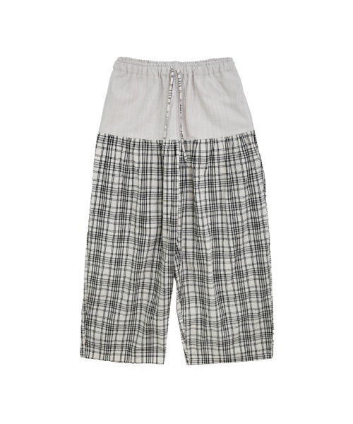 SOMSOC（ソムソック）の「BAY DENIM CHECK LOUNGE PANTS_BEIGE（その他パンツ・レディース・その他・FREE）」の3枚目の写真