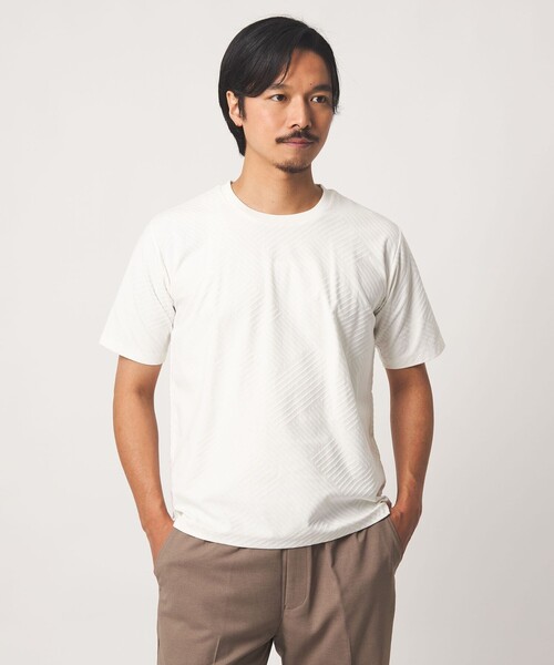 A DAY IN THE LIFE UNITED ARROWS(アデイインザライフユナイテッドアローズ)の「ジオメトリー リラックス カットソー<A DAY IN THE LIFE>(Tシャツ/カットソー・メンズ・ホワイト/ライム/ダークグレー・L/M)」の2枚目の写真