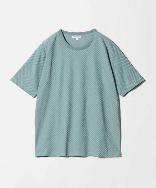 A DAY IN THE LIFE UNITED ARROWS(アデイインザライフユナイテッドアローズ)の「ジオメトリー リラックス カットソー<A DAY IN THE LIFE>(Tシャツ/カットソー・メンズ・ホワイト/ライム/ダークグレー・L/M)」の1枚目の写真