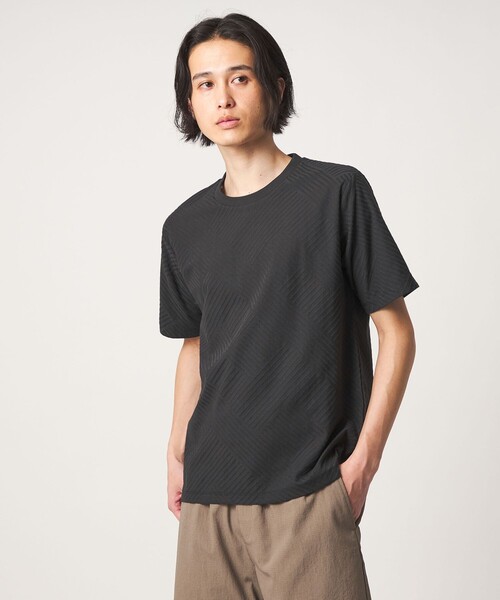 A DAY IN THE LIFE UNITED ARROWS(アデイインザライフユナイテッドアローズ)の「ジオメトリー リラックス カットソー<A DAY IN THE LIFE>(Tシャツ/カットソー・メンズ・ホワイト/ライム/ダークグレー・L/M)」の3枚目の写真
