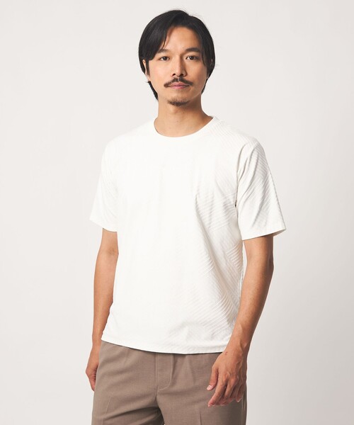 A DAY IN THE LIFE UNITED ARROWS(アデイインザライフユナイテッドアローズ)の「ジオメトリー リラックス カットソー<A DAY IN THE LIFE>(Tシャツ/カットソー・メンズ・ホワイト/ライム/ダークグレー・L/M)」の5枚目の写真
