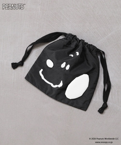 LOWRYS FARM(ローリーズファーム)の「【SNOOPY】キンチャクポーチ 660764/GOODS(ポーチ・レディース・ピンク/ベージュ/ブラック・FREE)」の2枚目の写真