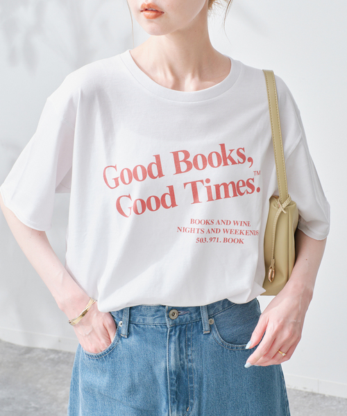 SLOBE IENA(スローブイエナ)の「《追加》BOOK CLUB SLOBE別注 グラフィックTEE(Tシャツ/カットソー・レディース・ライトグレー/スカイブルー/パープル/ホワイト・FREE)」の2枚目の写真