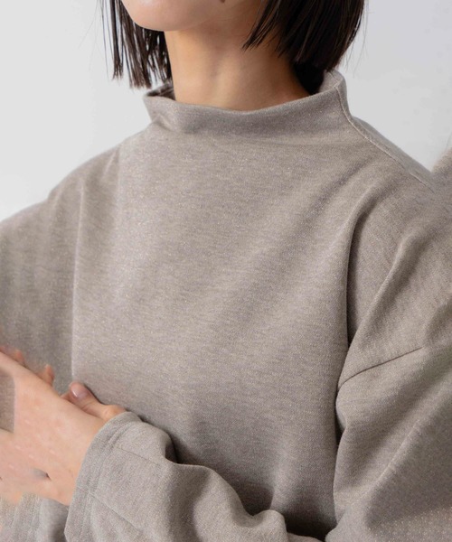 Kelen(ケレン)の「「KELEN / ケレン」ボトルネックラメトップス(Tシャツ/カットソー・レディース・ブラック/グレー/グレイッシュベージュ・S/M)」の17枚目の写真