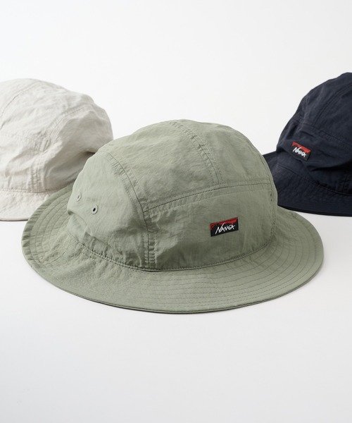 NANGA(ナンガ)の「【NANGA】INYLON TUSSER SUNSHADE HAT NA26S3B501(ハット・メンズ・ブラック/イエロー/アイボリー/グリーン/カーキ・FREE)」の3枚目の写真