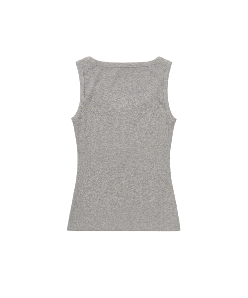 PEPLEE(ペプリー)の「Button Henley Neck Sleeveless Top (Grey)(Tシャツ/カットソー・レディース・その他・SMALL/MEDIUM)」の3枚目の写真