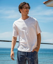 1PIU1UGUALE3 RELAX(ウノピゥウノウグァーレトレ リラックス)Vネックロゴスラブ半袖Tシャツ