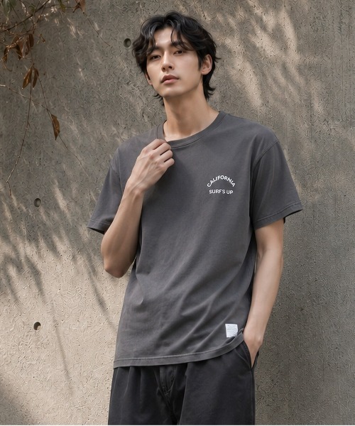 ARCHIVER(アーカイバ)の「【Bd】ピグメント加工 ポケット付きバックプリント クルーネックTシャツ(Tシャツ/カットソー・レディース・ホワイト/ブラック/ベージュ・LARGE)」の10枚目の写真