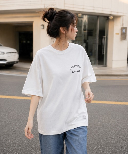 ARCHIVER(アーカイバ)の「【Bd】ピグメント加工 ポケット付きバックプリント クルーネックTシャツ(Tシャツ/カットソー・レディース・ホワイト/ブラック/ベージュ・LARGE)」の8枚目の写真