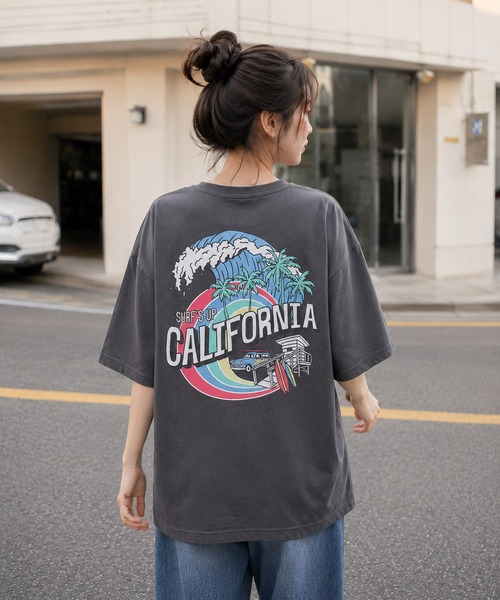 ARCHIVER(アーカイバ)の「【Bd】ピグメント加工 ポケット付きバックプリント クルーネックTシャツ(Tシャツ/カットソー・レディース・ホワイト/ブラック/ベージュ・LARGE)」の7枚目の写真