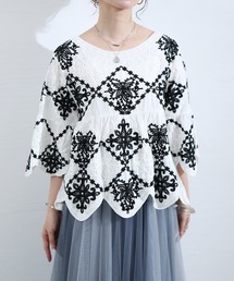 Sawa a la mode | モロッカン刺繍コットンブラウス(シャツ/ブラウス)