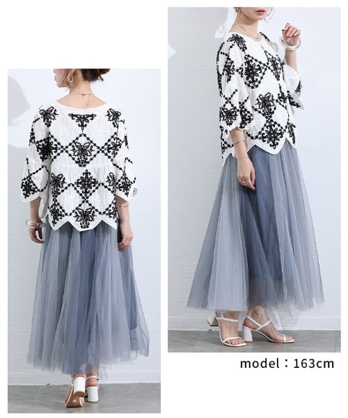 Sawa a la mode（サワアラモード）の「モロッカン刺繍コットンブラウス（シャツ/ブラウス・レディース・ホワイト/ブラック・FREE）」の11枚目の写真