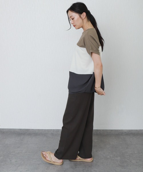 libelle more（リベル モア）の「リネンライクワイドイージーパンツ（その他パンツ・レディース・チャコールグレー/キナリ/モカ/カーキ・L/M）」の15枚目の写真