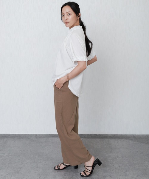 libelle more（リベル モア）の「リネンライクワイドイージーパンツ（その他パンツ・レディース・チャコールグレー/キナリ/モカ/カーキ・L/M）」の10枚目の写真