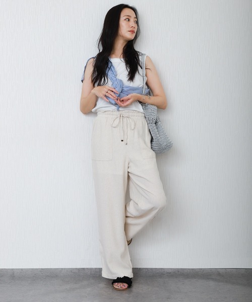 libelle more（リベル モア）の「リネンライクワイドイージーパンツ（その他パンツ・レディース・チャコールグレー/キナリ/モカ/カーキ・L/M）」の18枚目の写真