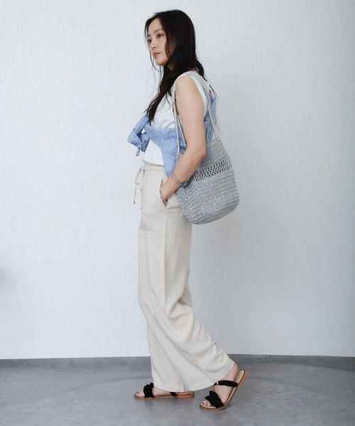 libelle more（リベル モア）の「リネンライクワイドイージーパンツ（その他パンツ・レディース・チャコールグレー/キナリ/モカ/カーキ・L/M）」の19枚目の写真