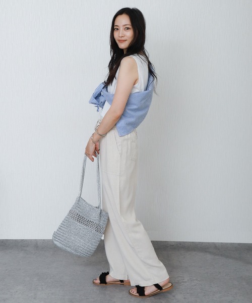 libelle more（リベル モア）の「リネンライクワイドイージーパンツ（その他パンツ・レディース・チャコールグレー/キナリ/モカ/カーキ・L/M）」の22枚目の写真