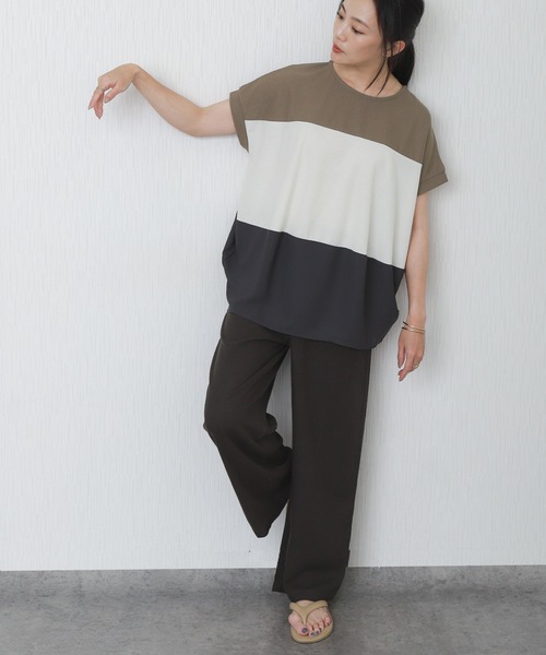 libelle more（リベル モア）の「リネンライクワイドイージーパンツ（その他パンツ・レディース・チャコールグレー/キナリ/モカ/カーキ・L/M）」の17枚目の写真