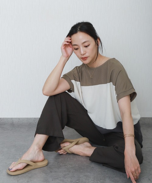 libelle more（リベル モア）の「リネンライクワイドイージーパンツ（その他パンツ・レディース・チャコールグレー/キナリ/モカ/カーキ・L/M）」の11枚目の写真