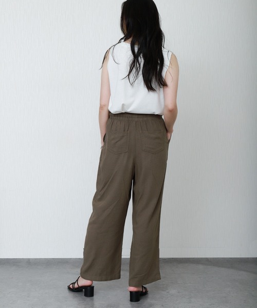 libelle more（リベル モア）の「リネンライクワイドイージーパンツ（その他パンツ・レディース・チャコールグレー/キナリ/モカ/カーキ・L/M）」の6枚目の写真