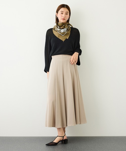 ROPE'(ロペ)の「シルクライクマーメイドフレアスカート/接触冷感・シワ防止・吸水速乾・セットアップ対応・イージーケア(スカート・レディース・ベージュ系その他2/ブラウン系その他2・36/38)」の12枚目の写真