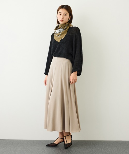 ROPE'(ロペ)の「シルクライクマーメイドフレアスカート/接触冷感・シワ防止・吸水速乾・セットアップ対応・イージーケア(スカート・レディース・ベージュ系その他2/ブラウン系その他2・36/38)」の9枚目の写真