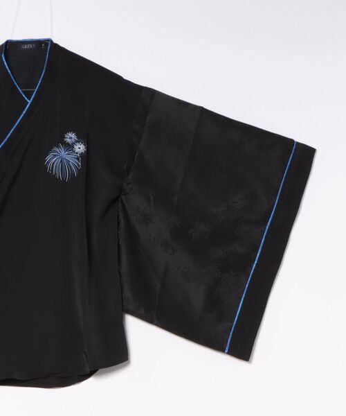 REZEN（リゼン）の「花火刺繍着物シャツ（シャツ/ブラウス・メンズ・ローズ/イエロー/ブルーパープル・MEDIUM/LARGE）」の4枚目の写真