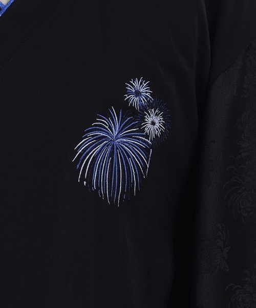 REZEN（リゼン）の「花火刺繍着物シャツ（シャツ/ブラウス・メンズ・ローズ/イエロー/ブルーパープル・MEDIUM/LARGE）」の22枚目の写真