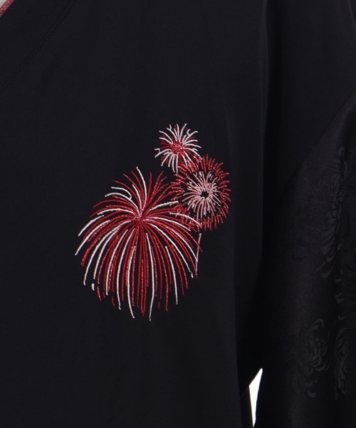 REZEN（リゼン）の「花火刺繍着物シャツ（シャツ/ブラウス・メンズ・ローズ/イエロー/ブルーパープル・MEDIUM/LARGE）」の7枚目の写真