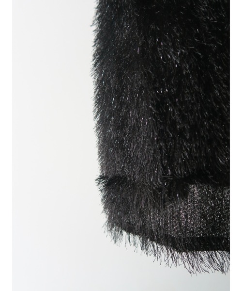 AMOMMA(アモマ)の「FEATHER SHAGGY DRESS(ドレス・レディース・アイボリー/ブラック・FREE)」の11枚目の写真