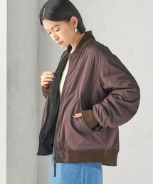 【SHIPS別注】ARMY TWILL: リバーシブル フリース ブルゾン