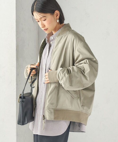 ARMY TWILL(アーミーツイル)の「【SHIPS別注】ARMY TWILL: リバーシブル フリース ブルゾン(ブルゾン・レディース・カーキ/ブラウン・ONE SIZE)」の3枚目の写真