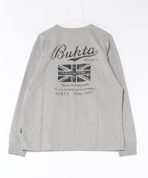 Bukta（バクタ）の「ヘビーウェイト クレストプリント 長袖Tシャツ（Tシャツ/カットソー・メンズ・オフホワイト/チャコール/グレー/グリーン・MEDIUM/LARGE/X-LARGE）」の5枚目の写真