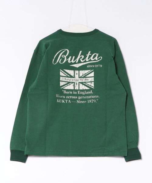 Bukta（バクタ）の「ヘビーウェイト クレストプリント 長袖Tシャツ（Tシャツ/カットソー・メンズ・オフホワイト/チャコール/グレー/グリーン・MEDIUM/LARGE/X-LARGE）」の6枚目の写真