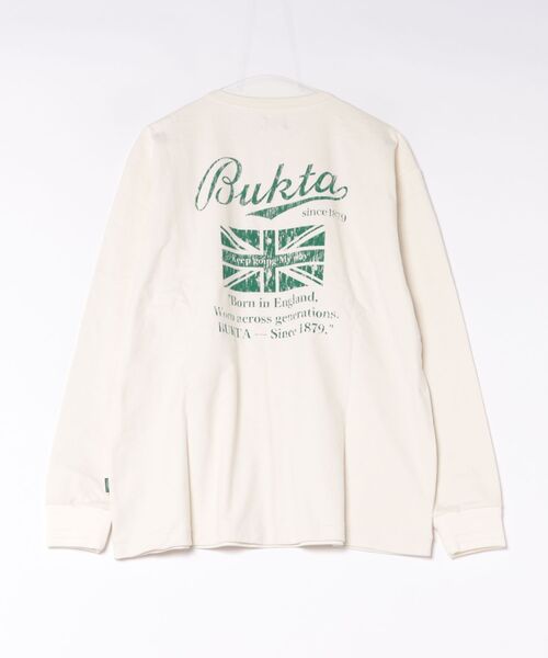 Bukta（バクタ）の「ヘビーウェイト クレストプリント 長袖Tシャツ（Tシャツ/カットソー・メンズ・オフホワイト/チャコール/グレー/グリーン・MEDIUM/LARGE/X-LARGE）」の7枚目の写真