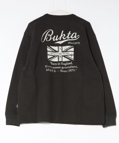 Bukta（バクタ）の「ヘビーウェイト クレストプリント 長袖Tシャツ（Tシャツ/カットソー・メンズ・オフホワイト/チャコール/グレー/グリーン・MEDIUM/LARGE/X-LARGE）」の8枚目の写真