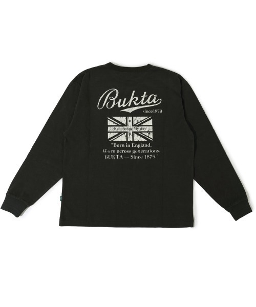 Bukta（バクタ）の「ヘビーウェイト クレストプリント 長袖Tシャツ（Tシャツ/カットソー・メンズ・オフホワイト/チャコール/グレー/グリーン・MEDIUM/LARGE/X-LARGE）」の3枚目の写真