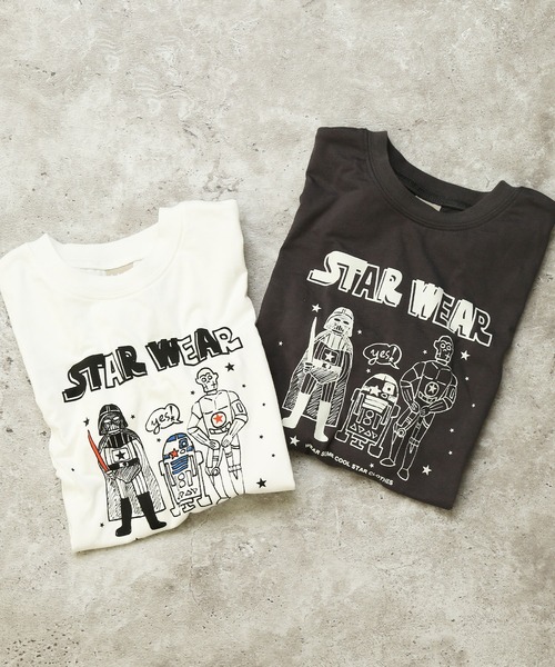 DILASH(ディラッシュ)の「【綿100%】STAR WEAR ロンT (ゆったり)(Tシャツ/カットソー・キッズ・オフホワイト/チャコールグレー・80/90/100/110/120/130/140)」の9枚目の写真