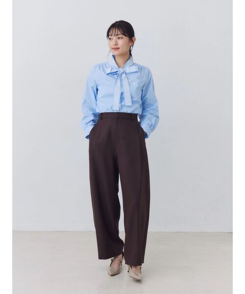POLO BCS(ポロ ビーシーエス)の「【POLOBCS】レースデザインボウタイブラウス(シャツ/ブラウス・レディース・ライトブルー/ネイビー/オフホワイト・MEDIUM)」の6枚目の写真