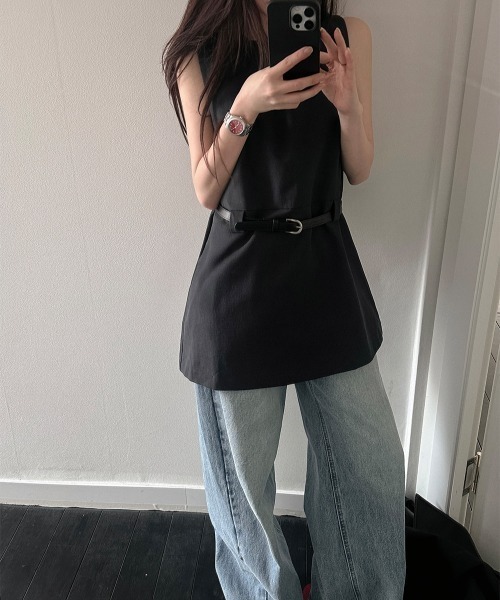 semplice（センプリチェ）の「カットソー（Tシャツ/カットソー・レディース・ホワイト/ブラック・F）」の2枚目の写真