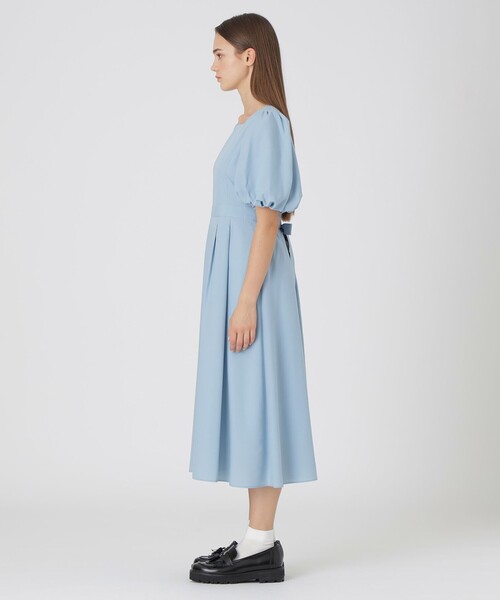 BLUE LABEL CRESTBRIDGE（ブルーレーベルクレストブリッジ）の「スクエアネックドレス（ワンピース・レディース・ダークネイビー/ブルー系その他2・36/38）」の14枚目の写真