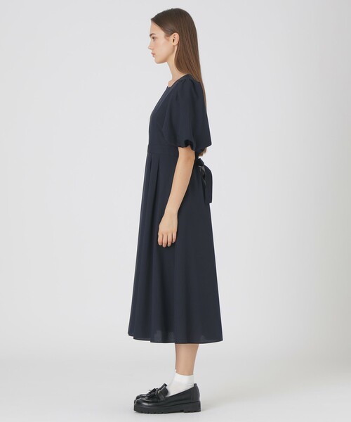 BLUE LABEL CRESTBRIDGE（ブルーレーベルクレストブリッジ）の「スクエアネックドレス（ワンピース・レディース・ダークネイビー/ブルー系その他2・36/38）」の6枚目の写真