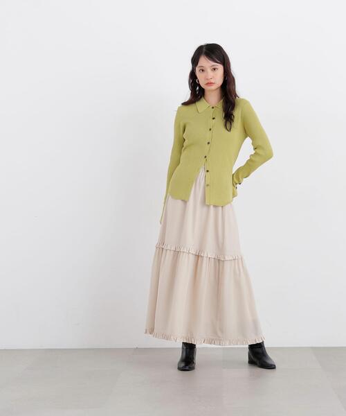 N.(N. Natural Beauty Basic)(エヌエヌナチュラルビューティーベーシック)の「ティアードフリルスカート(スカート・レディース・オフホワイト/ブラウン・フリ-)」の14枚目の写真