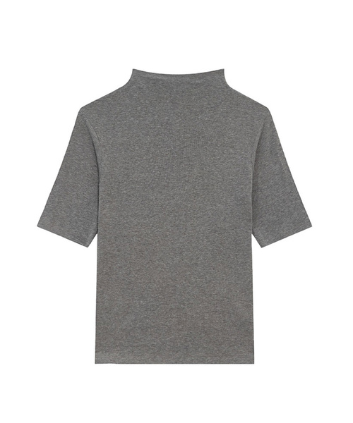 MEMUA(メムア)の「アンハーフハイネックTシャツ(Tシャツ/カットソー・レディース・ライトグレー/ブラック/オートミール/キャメル・FREE)」の3枚目の写真