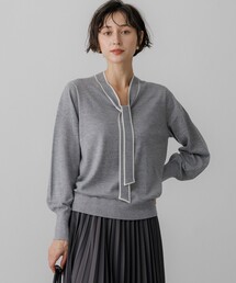 ウーステッドウール ボウタイ ニット