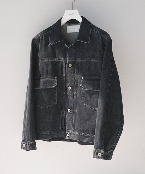 STUDIOUS(ステュディオス)の「【STUDIOUS】2ndType Denim Jacket(デニムジャケット・メンズ・インディゴブルー/ブラック・2/1)」の2枚目の写真