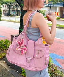 SPIRALGIRL（スパイラルガール）の「【SPIRAL WASH】ポケットBAG（ハンドバッグ）」