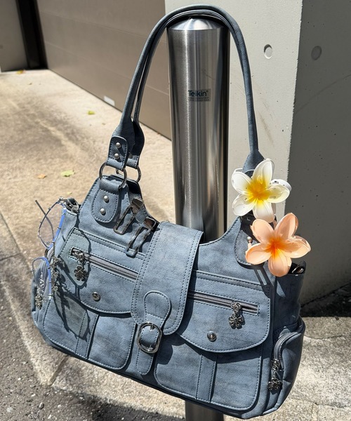 SPIRALGIRL(スパイラルガール)の「【SPIRAL WASH】ポケットBAG(ハンドバッグ・レディース・ブルー/ブラック/ピンク・FREE)」の22枚目の写真